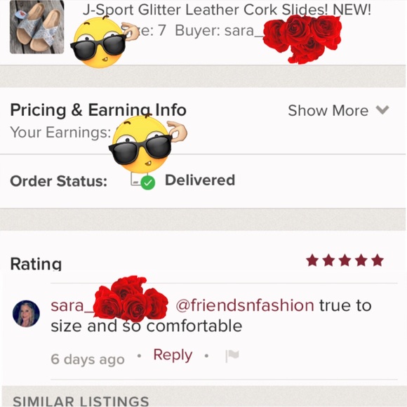 Navy Glitter Metallic Cork Slide Sandals! NEW! - Picture 7 of 9